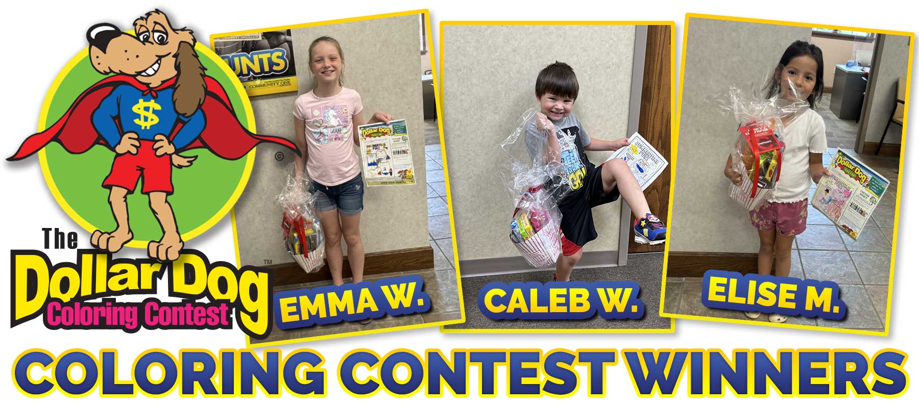 Dollar Dog Coloring Contest Winners